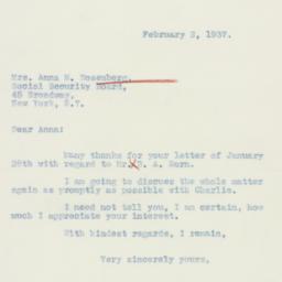 Letter: 1937 February 2