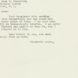 Letter: 1950 October 18