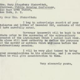 Letter: 1932 December 5