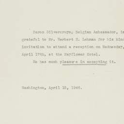 Note: 1946 April 15