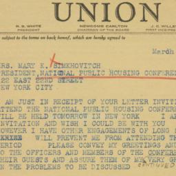 Telegram: 1942 March 13