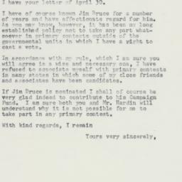 Letter: 1958 May 3