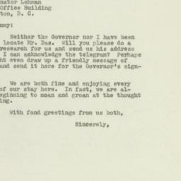 Letter: 1950 November 20