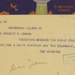 Telegram: 1941 March 27