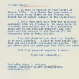 Letter: 1936 January 31