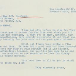 Letter: 1936 November 28