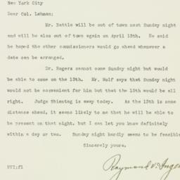 Letter: 1926 March 30