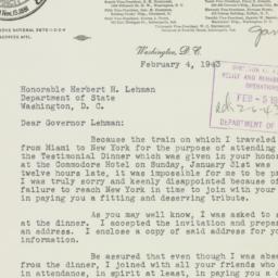 Letter: 1943 February 4
