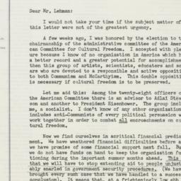 Letter: 1954 May 18