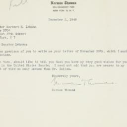 Letter: 1949 December 2