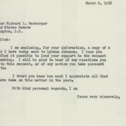 Letter: 1956 March 6