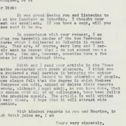 Letter: 1958 April 21
