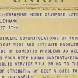 Telegram: 1949 September 15