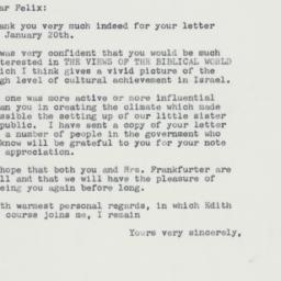 Letter: 1960 January 29