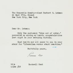 Letter: 1949 November 9