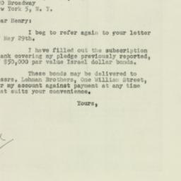 Letter: 1951 June 12