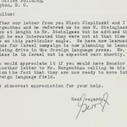 Letter: 1951 September 18
