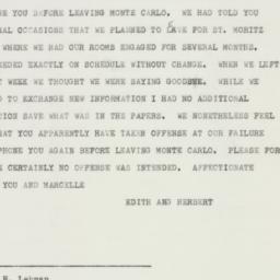 Telegram: 1958 July 23