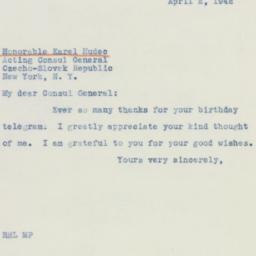 Telegram: 1942 April 2
