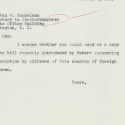 Letter: 1953 February 9