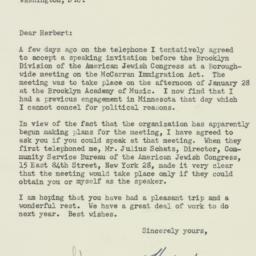 Letter: 1952 December 10