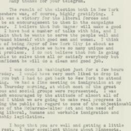 Letter: 1953 November 7