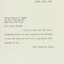 Letter: 1953 April 11