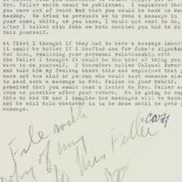 Letter: 1952 November 14
