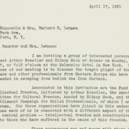 Letter: 1951 April 17