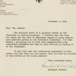 Letter: 1946 November 4