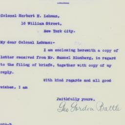 Letter: 1926 April 16