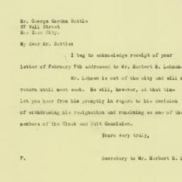 Letter: 1926 February 8