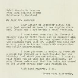 Letter: 1946 December 10