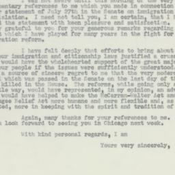 Letter: 1956 August 1