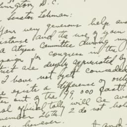 Letter: 1954 November 9