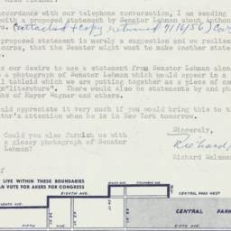 Letter: 1956 July 13