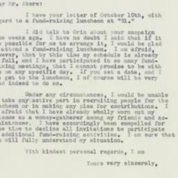 Letter: 1956 October 11