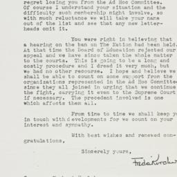 Letter: 1949 November 21