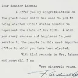 Letter: 1949 November 9