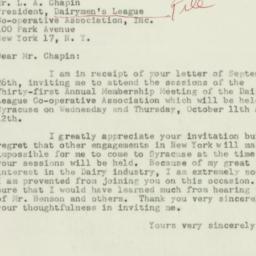 Letter: 1950 October 4