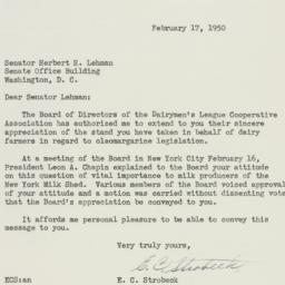 Letter: 1950 February 17