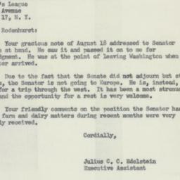 Letter: 1954 August 23