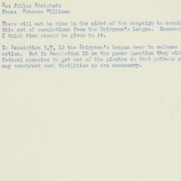 Memorandum: 1953 October 21
