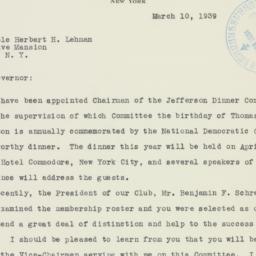 Letter: 1939 March 10