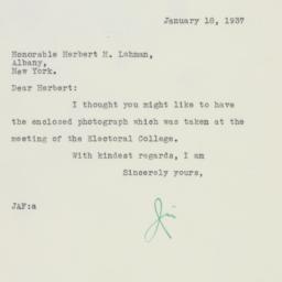 Letter: 1937 January 18