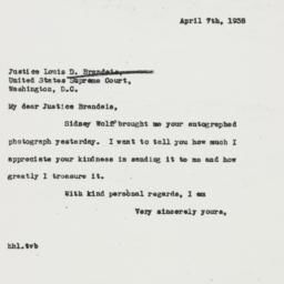 Letter: 1938 April 7