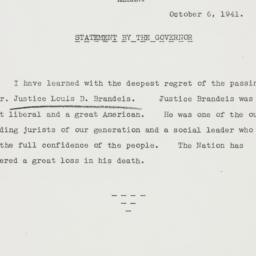 Press Release: 1941 October 6