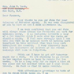 Letter: 1940 November 9