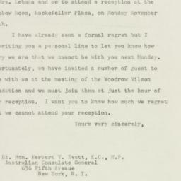 Letter: 1947 November 7