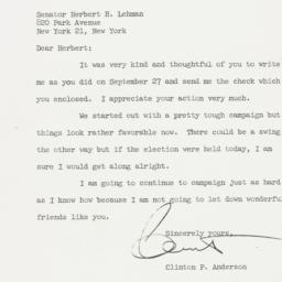 Letter: 1954 September 30